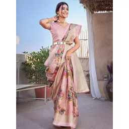 Lookmark Floral Art Silk Kanjeevaram Saree-picture-16