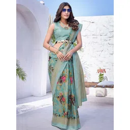 Lookmark Floral Art Silk Kanjeevaram Saree-picture-17
