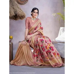 Lookmark Floral Art Silk Kanjeevaram Saree-picture-20