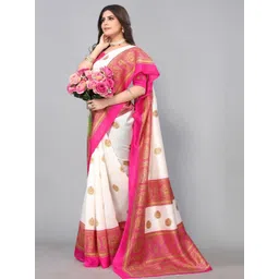 Lookmark Floral Art Silk Kanjeevaram Saree-picture-21