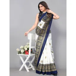 Lookmark Floral Art Silk Kanjeevaram Saree-picture-23