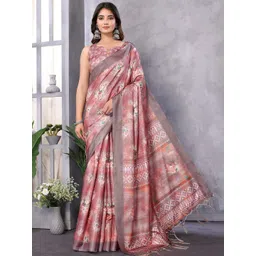 Lookmark Floral Printed Bhagalpuri Saree-picture-23