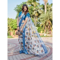 Lookmark Floral Printed Kanjeevaram Saree-picture-34