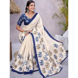 Lookmark Kalamkari Art Silk Bhagalpuri Saree-picture-11