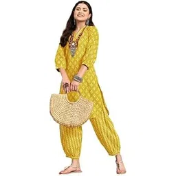 lookmark Women's Cotton Blend Printed Kurta Set-picture-18