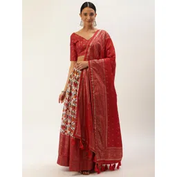 LOOKNBOOK ART Dola Silk With Foil & Patola Print Lehenga Choli-picture-11