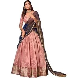 looknbook art Grace in Every Detail Tasar Silk Floral Chaniya Choli with Lace Accents-picture-45