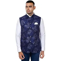 Looks Plus Men's Fashion Waistcoat Nehru Styled KH-1676. Lk PL-picture-26
