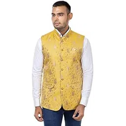 Looks Plus Men's Fashion Waistcoat Nehru Styled KH-1707. Lk PL-picture-46
