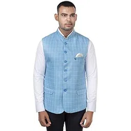 Looks Plus Men's Fashion Waistcoat Nehru Styled SL-2282. Lk PL-picture-38