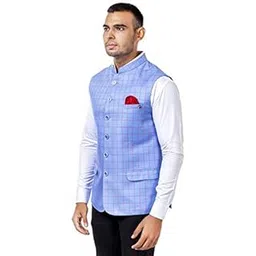 Looks Plus Men's Fashion Waistcoat Nehru Styled SL-2283. Lk PL-picture-34