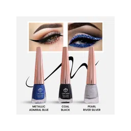 Looks United Set Of 3 Metallic Long Lasting Intense Single Stroke Liquid Eyeliner-5ml Each-picture-22