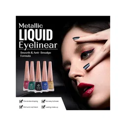 Looks United Set Of 3 Metallic Long-Lasting Intense Single Stroke Liquid Eyeliner-5ml Each-picture-10