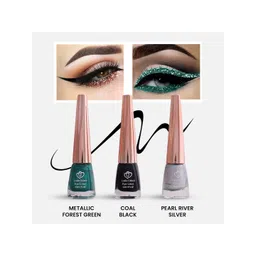 Looks United Set Of 3 Metallic Long Lasting Intense Single Stroke Liquid Eyeliner-5ml Each-picture-35