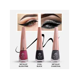 Looks United Set Of 3 Metallic Long Lasting Intense Single Stroke Liquid Eyeliner-5ml Each-picture-24