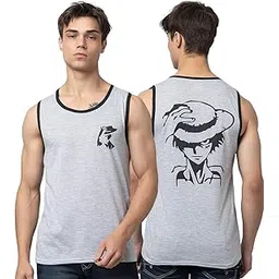 looks united Trendy Gym Vest for Men | Printed Vest for Men | Pure Cotton Vest Sando | Vest Sando with Print | Grey Color Vest for Mens-picture-28