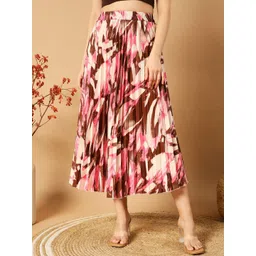 LookShine New Printed Flared Midi Skirt-picture-41