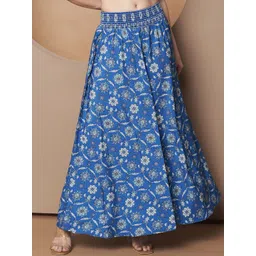LookShine Women Blue Polyester Floral Printed Wide-Leg Palazzo-picture-17