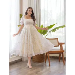 LookShine Women Polyester Printed A-Line Dresses image 5