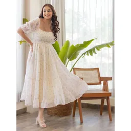 LookShine Women Polyester Printed A-Line Dresses image 3