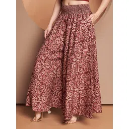 lookshine Women Relaxed Maroon Polyester Trousers-picture-14