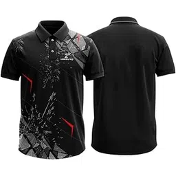 Lookswala Unisex Adult Cricket Sportswear Collared Neck T Shirt with Polyester Half Sleeves | New Looking Style Digital Print Design-picture-30