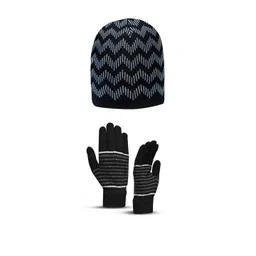 LOOM LEGACY Men Patterned Acrylic Winter Gloves-picture-41