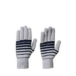 LOOM LEGACY Men Striped Acrylic Winter Gloves-picture-24