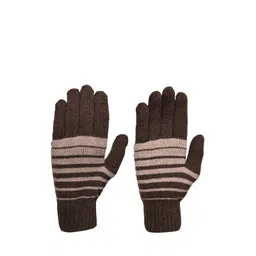 LOOM LEGACY Men Striped Acrylic Winter Gloves-picture-19