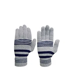 LOOM LEGACY Men Striped Acrylic Winter Gloves-picture-18