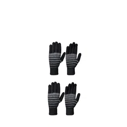 LOOM LEGACY Men Striped Acrylic Winter Gloves-picture-27