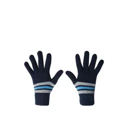 LOOM LEGACY Men Striped Winter Acrylic Hand Gloves-picture-15