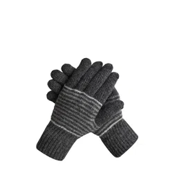LOOM LEGACY Men Striped Winter Gloves-picture-32