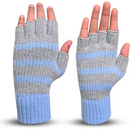loom legacy Striped, Self Design, Printed Winter Men Gloves-picture-19