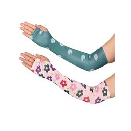 LOOM LEGACY Women Patterned Fingerless Gloves-picture-10