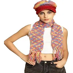 loom legacy Women's Acrylic Wool Combo Pack of Winter Cap with Muffler (CC-3942-3945)-picture-18