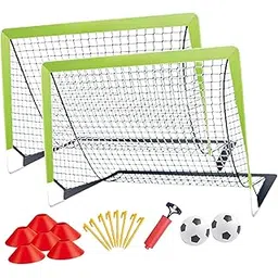 LOOM TREE Kids Soccer Goals Lightweight with Soccer Ball for Outdoor Sport Garden Yard Green 2Pcs Net | 1 Set Soccer Nets-picture-27