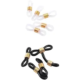 LOOM TREE 100Pcs Ends Eyeglass Glasses Holder Repair Chain Cord Loop Ends White Black | Jewelry Connectors & Bails-picture-29