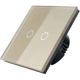 LOOM TREE 2 Gang 1 Way Led Crystal Glass Panel Light EU Typetouch Screen Switch Gold-image-1
