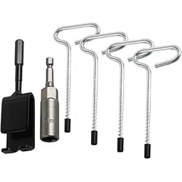 LOOM TREE Ice Anchor Drill Adapter Practical Metal Ice House Anchors Ice Anchor Driver | 1 Ice Anchor Drill Adapter 1 Ice Anchor 1 Sleeve-image-14