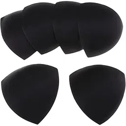 loom tree LOOM TREE® 3 Pairs Soft Women'S Triangle Bra Pads Inserts For Sports Bra Bikini Black-picture-15