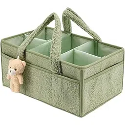 loom tree LOOM TREE® Baby Diaper Bag Travel Bag Lightweight Nappy Caddies for Travel Nursery Toys Green | Diapering | Diaper Bags-picture-28