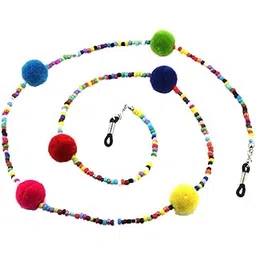 loom tree LOOM TREE® Colorful Plush Ball Beads Eye Glass Chains Sunglasses Eyeglass Necklace Cord Outdoor Activities Lady Fashion Accessory-picture-24