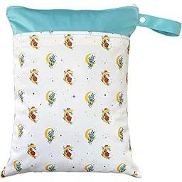 loom tree LOOM TREE® Wet and Dry Bag for Baby Cloth Diapers Baby Nappy Storage Bag for Swimsuits Blue | Diapering | Diaper Bags-picture-45