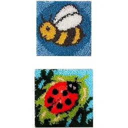 LOOM TREE® 2 Sets Latch Hook Rugs Carpets Cushion Mat Making Kit Crafts for Beginner | Needlecrafts & Yarn | Rug Making | Latch Hooking | Latch Hooking Kits-picture-18