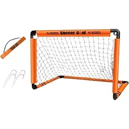 LOOM TREE® Kids Soccer Goal Foldable Compact Football Gate for Park Backyard Playground Orange 120x80x80cm | Team Sports | Soccer | Goals & Nets-picture-11