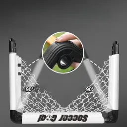 LOOM TREE® Kids Soccer Goal Foldable Compact Football Gate for Park Backyard Playground White 60x45x45cm | Team Sports | Soccer | Goals & Nets image 2