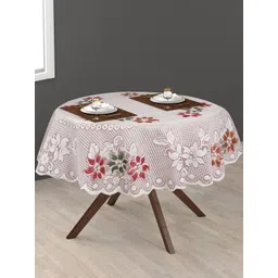 LooMantha Brown Floral Cotton Round 2-Seater Table Cover-picture-12