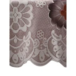 LooMantha Brown Floral Cotton Round 4-Seater Table Cover image 5