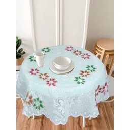 LooMantha Green Floral Cotton Round 4-Seater Table Cover-picture-26
